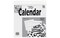 Accent Design Paper Accents Create Your Own Calendar 12" x 12", 2023, 24 & 25, white, blank undated calendar pages with 14 gridded months, great for teachers, crafters and DIY